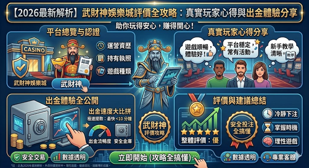 【2026最新解析】武財神娛樂城評價全攻略：真實玩家心得與出金體驗分享