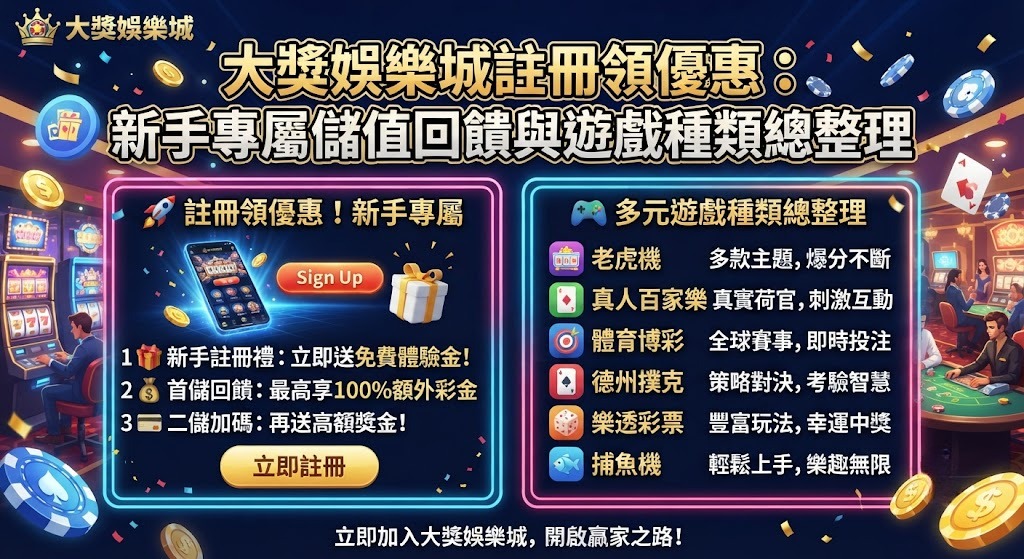 新手馬上註冊搶先體驗，把超高回饋一次帶回家！